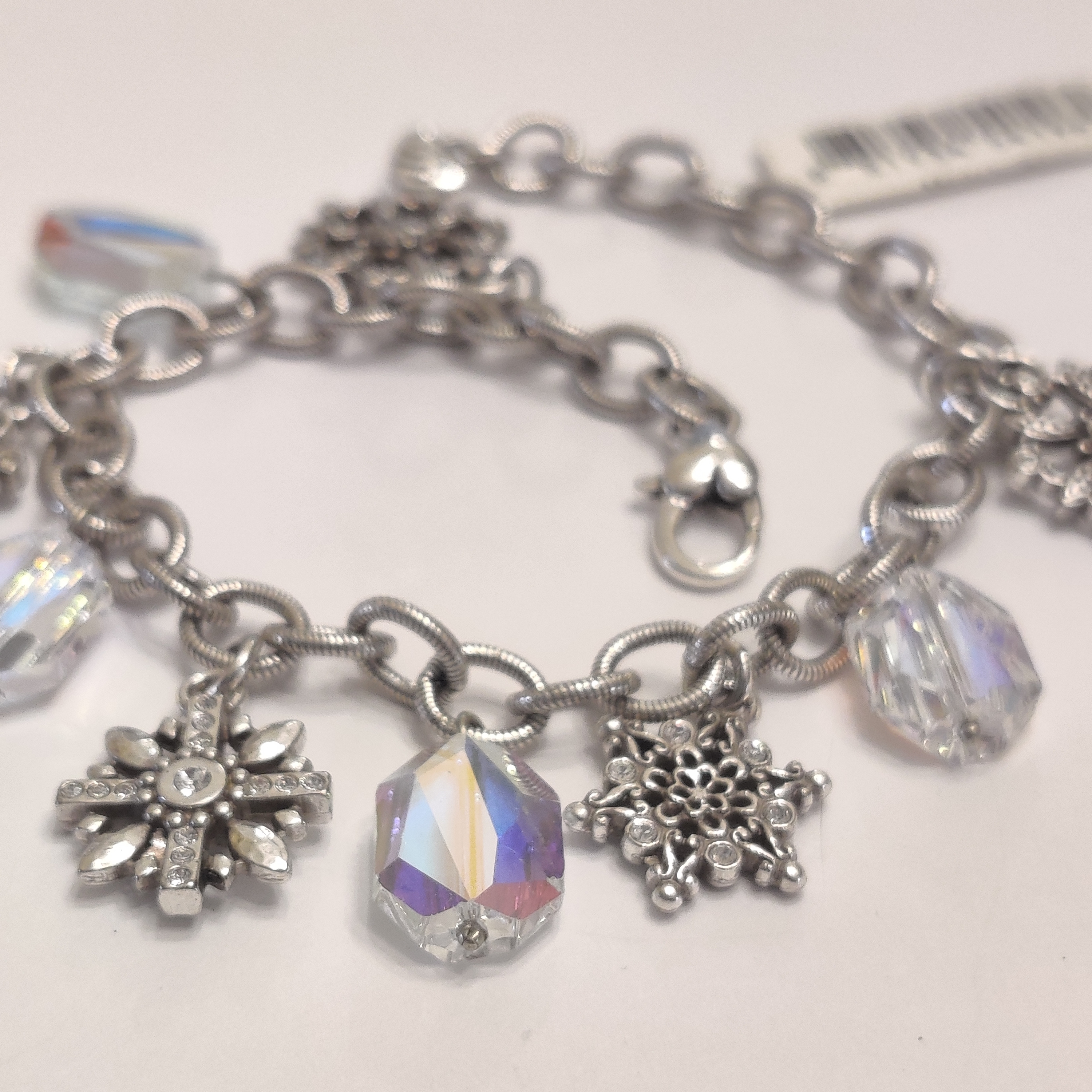 Brighton Silver Snowflake Charm Bracelet